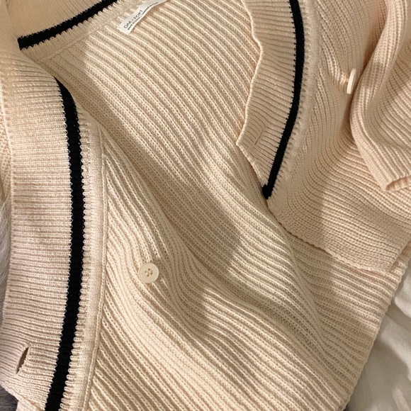 Knit Cardigan Cropped - Oak & Fort - Picture 2 of 5